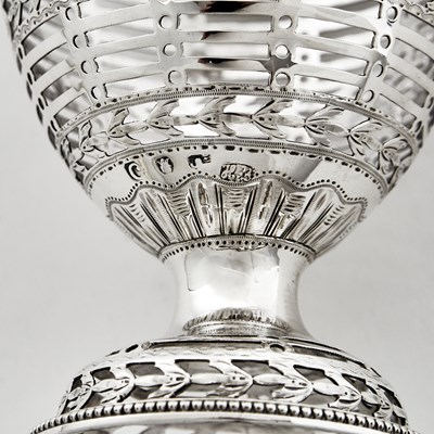 Lot 31 - George III Sterling Silver Sweetmeat Basket and Cream Pail