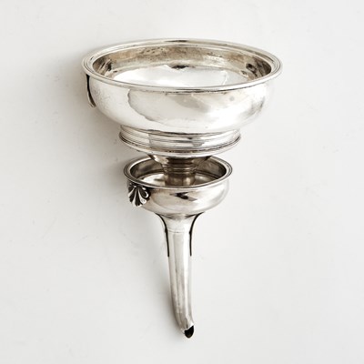 Lot 33 - Two George III Sterling Silver Wine Funnels