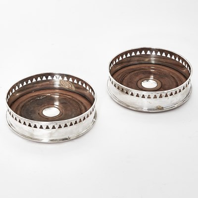 Lot 42 - Pair of George III Sterling Silver Wine Coasters