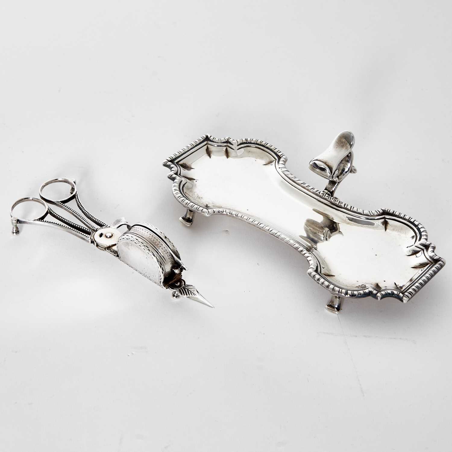Lot 17 - George II Sterling Silver Snuffer Stand