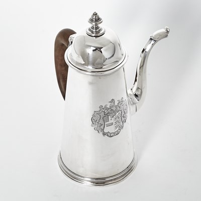 Lot 12 - George I Sterling Silver Chocolate Pot