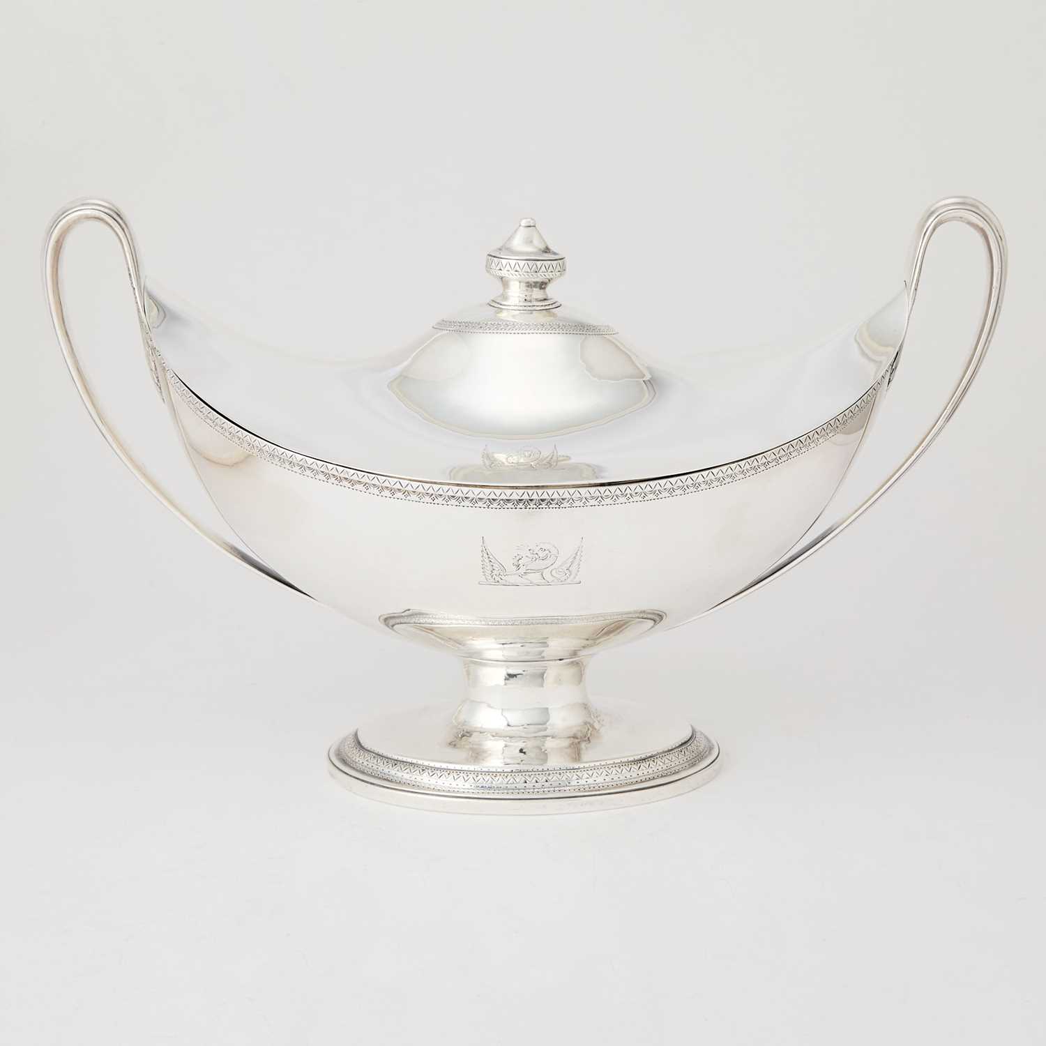Lot 28 - George III Sterling Silver Covered Soup Tureen
