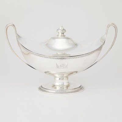 Lot 28 - George III Sterling Silver Covered Soup Tureen