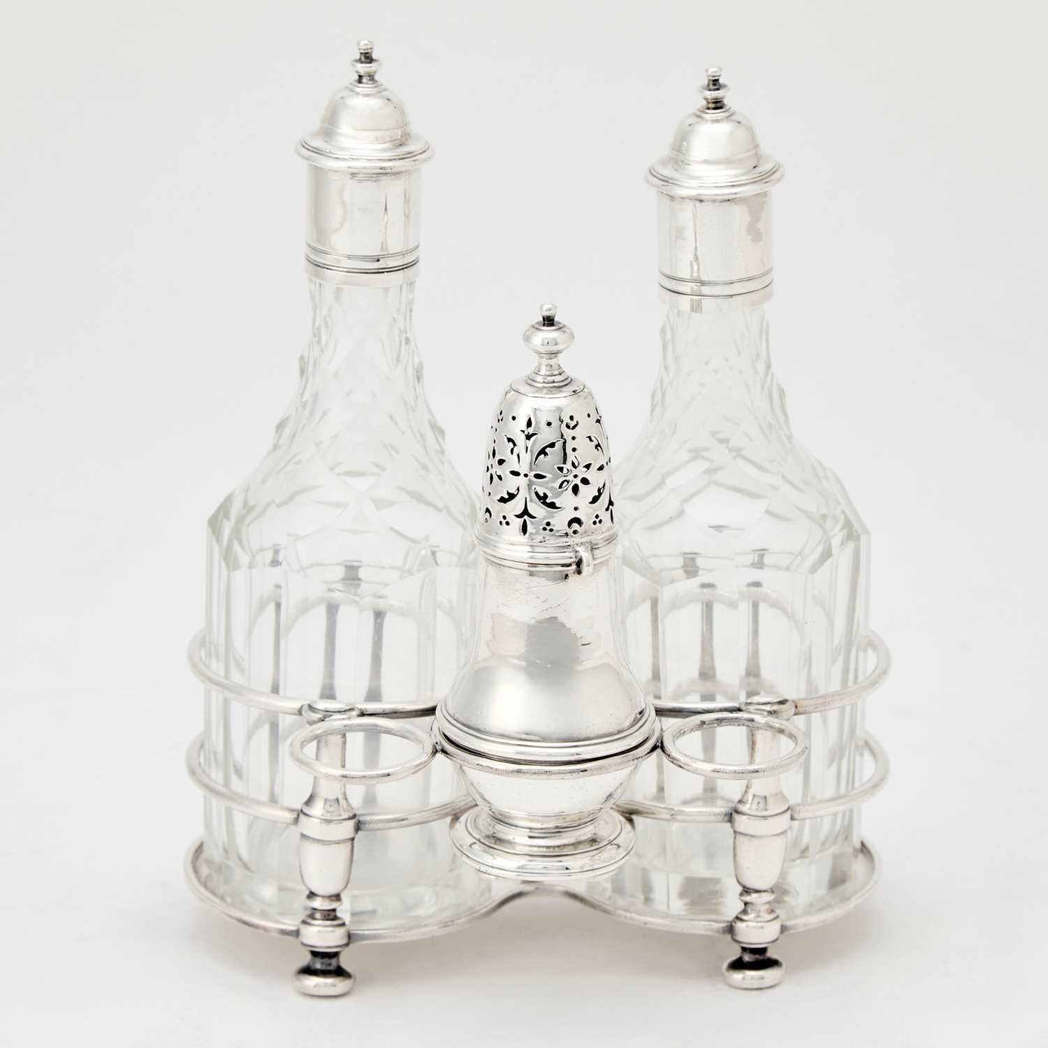 Lot 14 - George I Sterling Silver Cruet Stand