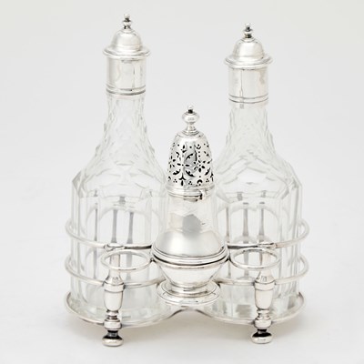 Lot 14 - George I Sterling Silver Cruet Stand