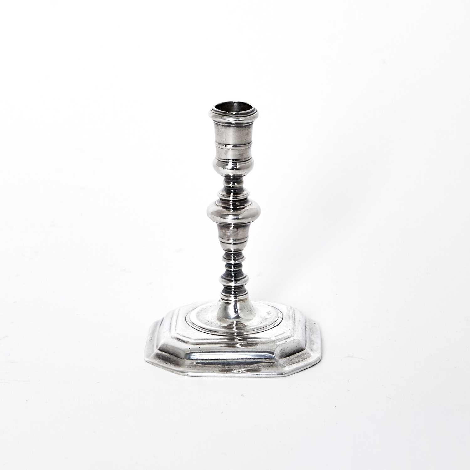 Lot 10 - Queen Anne Sterling Silver Taperstick
