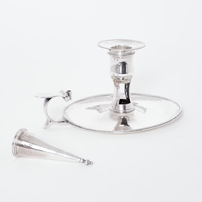 Lot 32 - George III Sterling Silver Chamberstick