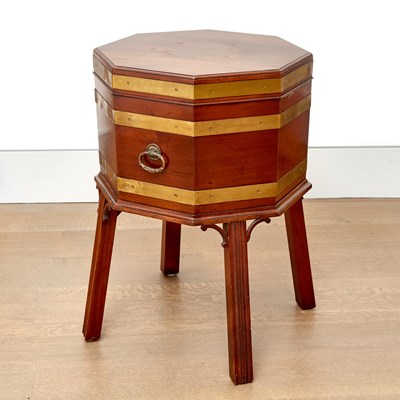 Lot 112 - George III Style Brass Bound Mahogany Cellarette