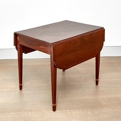 Lot 100 - Attributed to Charleston: Federal String Inlaid Mahogany String Pembroke Table