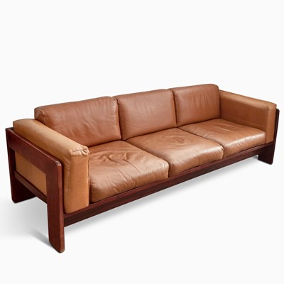 Lot 118 - Tobia and Afra Scarpa Upholstered Rosewood “Bastiano” Sofa