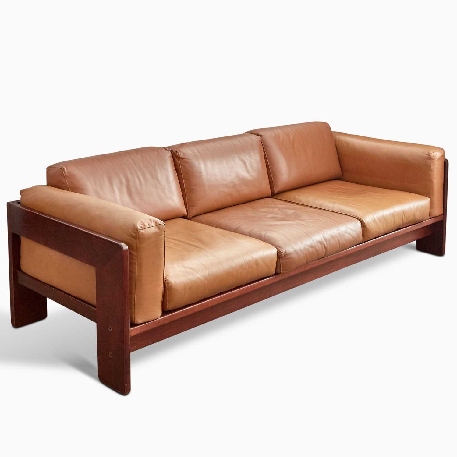Lot 117 - Tobia and Afra Scarpa Upholstered Rosewood “Bastiano” Sofa