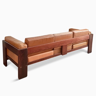 Lot 117 - Tobia and Afra Scarpa Upholstered Rosewood “Bastiano” Sofa