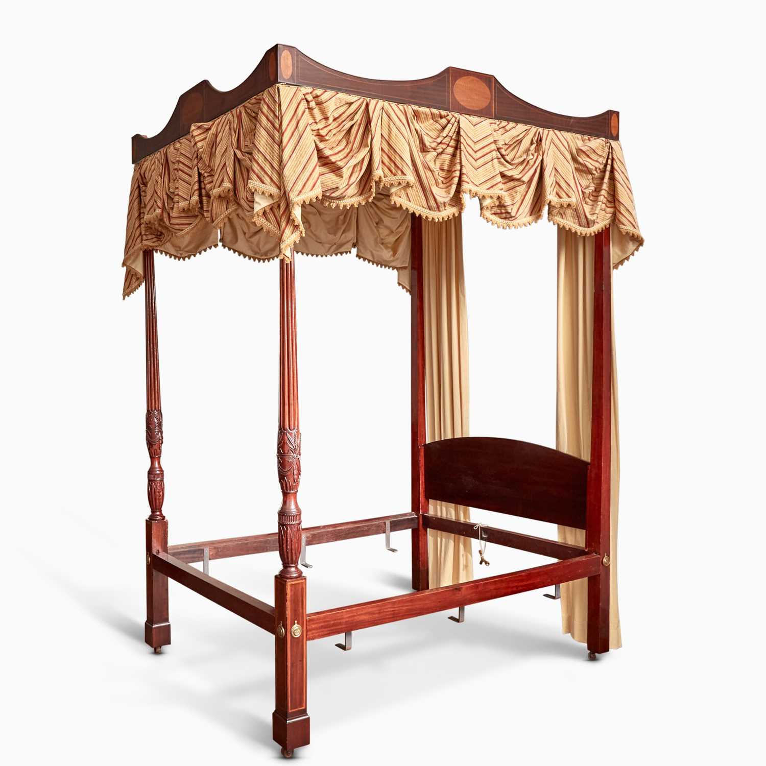 Lot 101 - Charleston Federal Inlaid Mahogany Full Tester "Rice" Bed