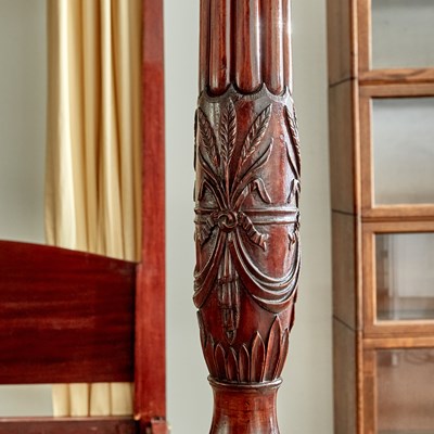 Lot 101 - Charleston Federal Inlaid Mahogany Full Tester "Rice" Bed