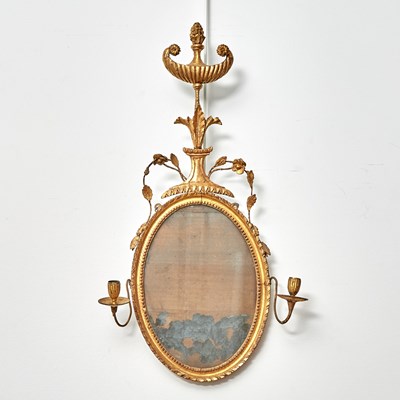 Lot 96 - George III Giltwood Girandole Mirror