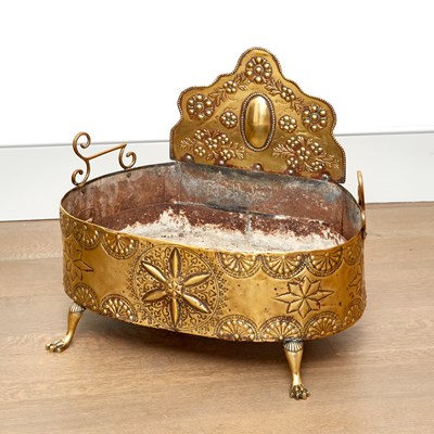 Lot 104 - Continental Brass Jardiniere