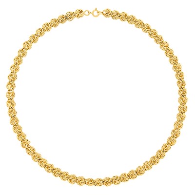 Lot 1164 - Gold Fancy Link Necklace