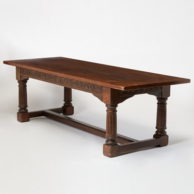 Lot 653 - English Joined Oak Dining Table
