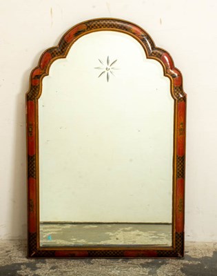 Lot 238 - Queen Anne Style Gilt-Decorated and Painted Mirror