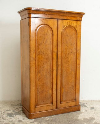 Lot 233 - Louis Philippe Walnut and Burl Walnut Armoire