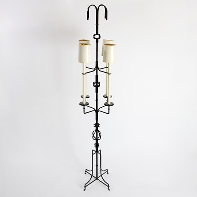 Lot 179 - Tommi Parzinger Style Black Enameled Metal Four-Light Floor Lamp