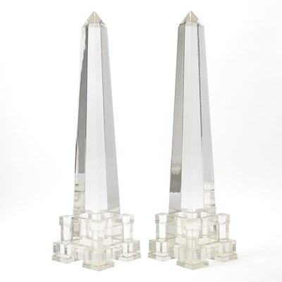 Lot 245 - Pair of Acrylic Obelisks