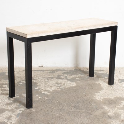 Lot 153 - Modern Metal Marble Top Console