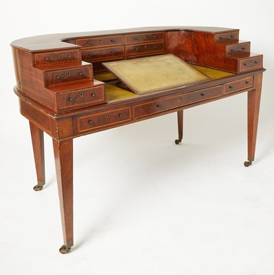 Lot 227 - George III Tulipwood-Inlaid Mahogany Carlton House Desk