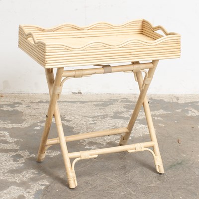 Lot 191 - Bleached Bamboo Arts & Craft Style Tray Table