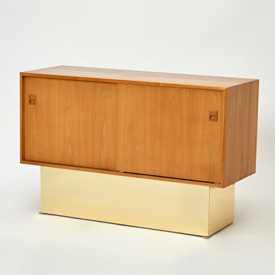 Lot 182 - Teak and Brass Cabinet