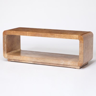 Lot 217 - Parchment Clad Bench/ Coffee Table