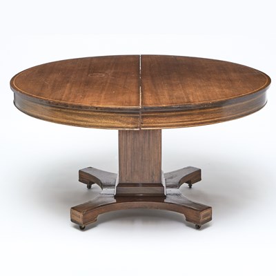 Lot 266 - Louis Philippe Style Inlaid Mahogany Dining Table