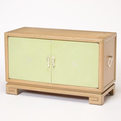 Lot 317 - Grosfeld House Oak and Leather Side Cabinet