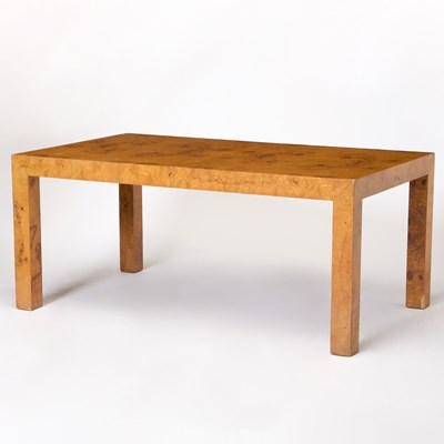 Lot 176 - Milo Baughman Burlwood Extension Dining Table