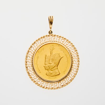 Lot 93 - Iran. c. 1967 Coronation Gold Medal for Mohammad Reza Pahlavi. 36mm. Prooflike, Mounted.