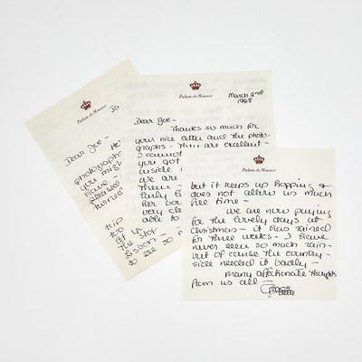 Lot 139 - A remarkable archive of notes and items from Princess Grace to an American soldier wounded in Vietnam