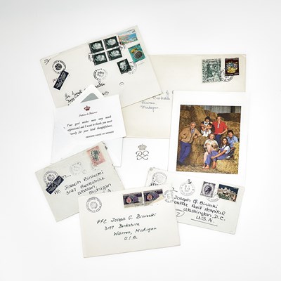 Lot 139 - A remarkable archive of notes and items from Princess Grace to an American soldier wounded in Vietnam