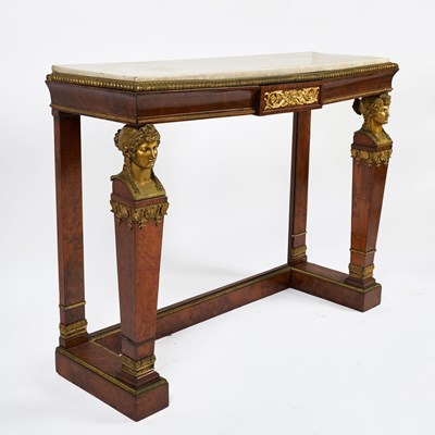 Lot Gone With the Wind Screen Used French Empire Ormolu Mounted Mahogany Console
