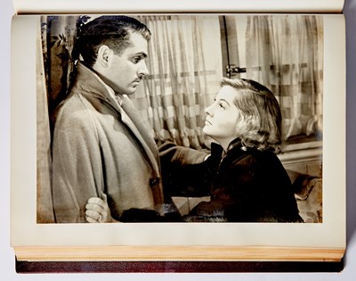 Lot 136 - A presentation copy with photographs of the shooting script for Rebecca, stamped on the cover for producer David O. Selznick