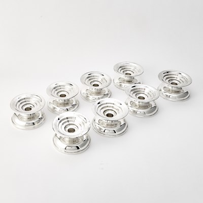 Lot 672 - Set of Eight Cartier Sterling Silver Candlesticks