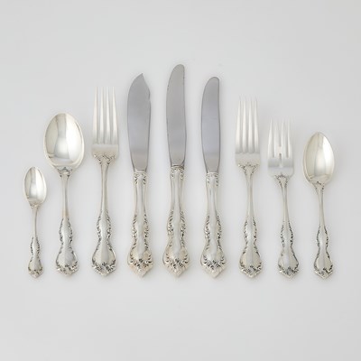 Lot 272 - Towle Sterling Silver "DeBussy" Pattern Flatware Service