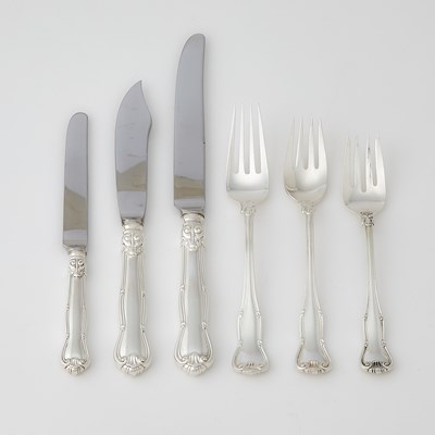 Lot 328 - Tiffany & Co. Sterling Silver "Provence" Pattern Flatware Service