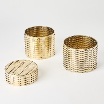 Lot 352 - Pair of Tiffany & Co. Sterling Silver Bottle Coasters and Covered Box