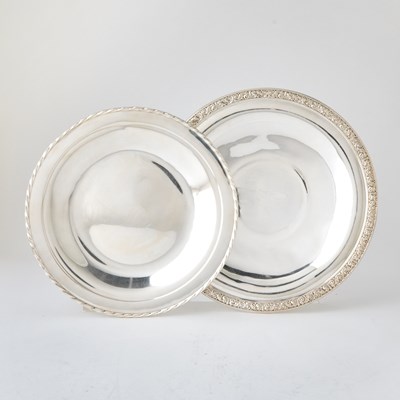 Lot 680 - Towle Sterling Silver Charger and Reed & Barton Sterling Silver Footed Cake Plate