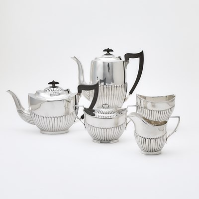 Lot 218 - George VI Sterling Silver Tea and Coffee Service