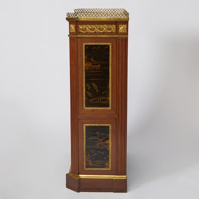 Lot 355 - Louis XVI Gilt-Bronze Mounted Lacquer Inset Mahogany Secretaire a Abbattant