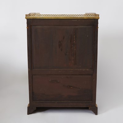 Lot 355 - Louis XVI Gilt-Bronze Mounted Lacquer Inset Mahogany Secretaire a Abbattant