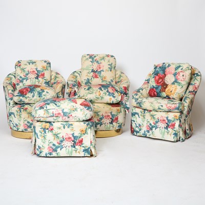 Lot 149 - Group of Floral Upholstered Seating Furniture
