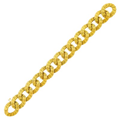 Lot 120 - Van Cleef & Arpels Gold Link Bracelet, France