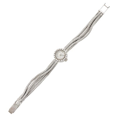 Lot 1090 - Patek Philippe White Gold and Diamond Wristwatch